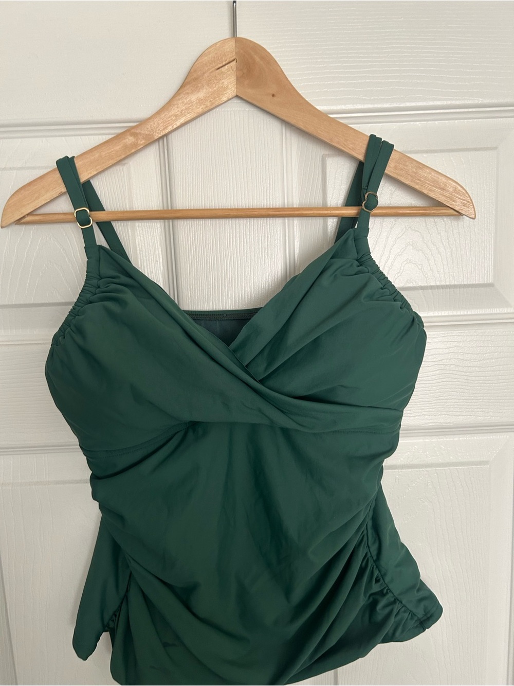 Ruched Tankini Swimsuit with Adjustable Straps (see sizing on last photo)